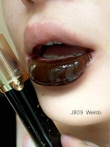 GIRLCULT Gloss Labial Irreal J809 Esquisito, Brilho Intenso de Longa Duração, Batom Líquido Brilhante, Cor Altamente Pigmentada e Brilho Instantâneo, Metalizado Glitter Vermelho Escuro Cintilante para Festas, Fórmula Leve, Hidratante, Gloss Labial Hidratante, 3,5ml (0,12 fl. oz.), PRESENTE