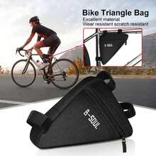 1 pieza Bolsa de herramientas triangular para bicicleta de montaña, para tubo superior del cuadro - Multicolor - Ver 3