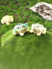 3 món đồ thủ công hình con ếch nhân tạo, phụ kiện trang trí hồ cá, đồ trang trí bằng nhựa cho trang trí nhà cửa - Nhiều màu - Xem 3