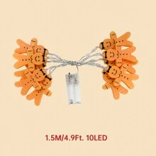 1pc 10/20 LED Ginger Bread Christmas LED String Lights Battery Powered Cute Men Women Ginger Bread Fairy Lamp For Home Bedroom Wall Door Xmas Tree Table Indoor Outdoor Holiday Party Christmas Decor,Room Decor Christmas Decor Christmas Light Bedroom Decor Home Decor Party Decor Holiday Festivalchristmas Gift Thanksgiving Christmas Tree Decor Ornaments - Warm White - View 18