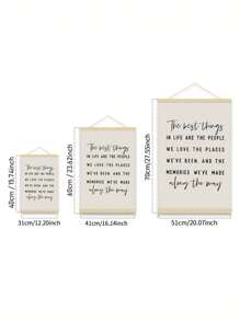 1幅“生活中最美好的事物”励志名言帆布海报 - 卧室、客厅和家庭办公室墙面装饰画，不含画框