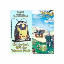 Pikachu Drawstring Bag Glow In The Dark Bag - Black - View 6