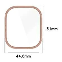 Capa de PC + Vidro Compatível com Xiaomi Redmi Watch 4, Película Anti-Arranhões de Vidro Temperado, Capa Protetora Amortecedora