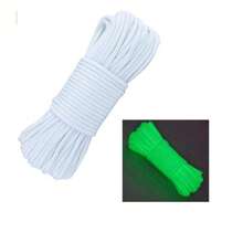 10/100m/Pieza Cordón multicolor arcoíris de 7 hebras que brilla en la oscuridad de 4mm, adecuado para uso múltiple al aire libre, emergencia de supervivencia, cuerda de paracaídas, trenzado de pulseras, camping, picnic, tendedero, correa para mascotas, duradero hilo DIY