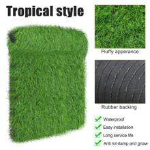 Synthetic Thatch Grass Roof Artificial Mexican Straw Roll Fireproof Palapa Thatch Roofing Decorations For Tiki Bar Hut Patio Pool Beach Hawaiian Party And Bar Decor (Green,19.7' X 19.7'') - Green - View 3