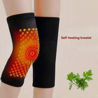 2pcs Two-Way Stretch Knee Pads, Moxa Dot Self-Heating Knee Pads, Warm Cycling & Cold Knee Pads, Moxibustion Warm Sports Knee Pads, Four-Season Cold Protection (Random Moxa Dot Colors) Gym Accessories Knee Support Sports Knee Pads Gym Knee Pads