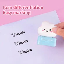 1 Phim hoạt hình Đám mây Gấu Con dấu Tên tùy chỉnh Con dấu Đồ chơi Không thấm nước Quần áo Học sinh In Tên Có thể giặt Không phai Trẻ em Con dấu Tên tùy chỉnh Phim hoạt hình Đám mây Tên tùy chỉnh Quà tặng - nhiều màu - Xem 7