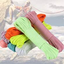 10/100m/Pieza Cordón multicolor arcoíris de 7 hebras que brilla en la oscuridad de 4mm, adecuado para uso múltiple al aire libre, emergencia de supervivencia, cuerda de paracaídas, trenzado de pulseras, camping, picnic, tendedero, correa para mascotas, duradero hilo DIY