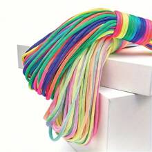 10/100m/Pieza Cordón multicolor arcoíris de 7 hebras que brilla en la oscuridad de 4mm, adecuado para uso múltiple al aire libre, emergencia de supervivencia, cuerda de paracaídas, trenzado de pulseras, camping, picnic, tendedero, correa para mascotas, duradero hilo DIY