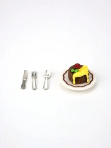 1:12 Dollhouse Miniature Realistic Cake & Bubble Tea Model, Diorama Decor, Photography Prop - Multicolor - View 8
