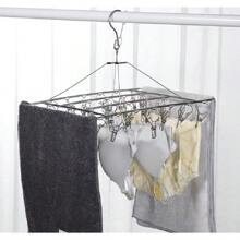 Clothesline 40 Clips Apartment Clothes Pegs Stainless Steel Rectangle 40.6X30.3Cm - 1 CÁI - Xem 4
