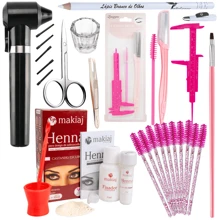 Professional Eyebrow Designer Kit Henna Caliper And Accessories Ready For Delivery - Castaño oscuro - Ver 1