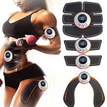 USB Rechargeable Wireless EMS Muscle Stimulator ABS Abdominal Muscle Trainer Toner BodyHip Trainer   Unisex