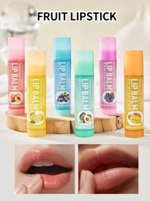 Bosuya Fruit Lipstick Set, Six Pieces, Nourishing Lip Care Lipstick (Six Pieces)