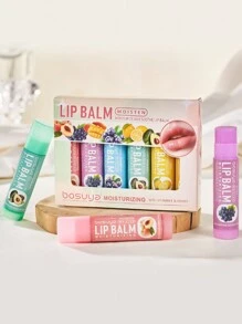 Bosuya Fruit Lipstick Set, Six Pieces, Nourishing Lip Care Lipstick (Six Pieces)