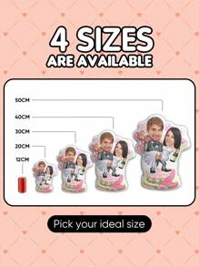 1pc Personalized Shaped Pillow Interesting Funny Propose Gift With Photo Name Text Custom Photo Pillow Flower Pillow With Text Valentine's Day Gifts Unique Gift For Boyfriend Girlfriend Husband Wife Her/Him, Ideal For Birthdays, Anniversaries, Valentine's Day, Graduation, Weddings, Mother's Day, Father's Day, Christmas - proposal gift 4 - View 4