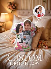 1pc Personalized Shaped Pillow Interesting Funny Propose Gift With Photo Name Text Custom Photo Pillow Flower Pillow With Text Valentine's Day Gifts Unique Gift For Boyfriend Girlfriend Husband Wife Her/Him, Ideal For Birthdays, Anniversaries, Valentine's Day, Graduation, Weddings, Mother's Day, Father's Day, Christmas - proposal gift 4 - View 1
