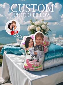 1pc Personalized Shaped Pillow Interesting Funny Propose Gift With Photo Name Text Custom Photo Pillow Flower Pillow With Text Valentine's Day Gifts Unique Gift For Boyfriend Girlfriend Husband Wife Her/Him, Ideal For Birthdays, Anniversaries, Valentine's Day, Graduation, Weddings, Mother's Day, Father's Day, Christmas - proposal gift 4 - View 3