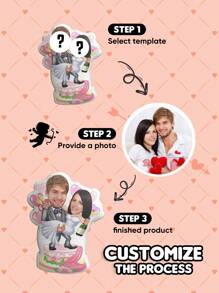 1pc Personalized Shaped Pillow Interesting Funny Propose Gift With Photo Name Text Custom Photo Pillow Flower Pillow With Text Valentine's Day Gifts Unique Gift For Boyfriend Girlfriend Husband Wife Her/Him, Ideal For Birthdays, Anniversaries, Valentine's Day, Graduation, Weddings, Mother's Day, Father's Day, Christmas - proposal gift 4 - View 6