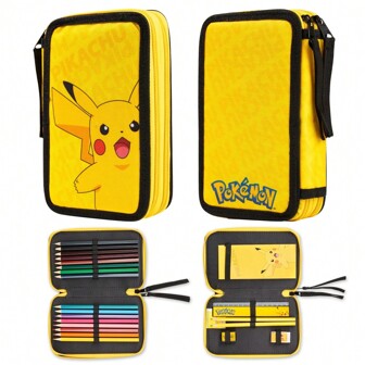 pokemon Pokémon Pencil Case Teen Filled With Anime School Supplies Stationery Set Pikachu Pen Multiple Compartts Drawing Writing Colouring