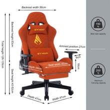 [SYMINO]Vintage PU Leather Ergonomic Gaming Chair