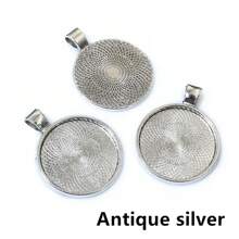 10 piezas base de ajuste para colgante de 25mm de tamaño interior apto para cabujones redondos de 25mm, bandeja de bisel para hacer joyas DIY
