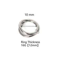 1pc High-End 316L Stainless Steel Seamless Closed Double Membrane Hoop, Embedded Zirconia, 16G Nose Ring, Lip Ring, Ear Cartilage Stud, Earring, Nose Septum Clicker, Unisex Piercing Jewelry, Birthday Gift, Party, Dance, Date, Skateboarding, Running, Cycling And Other Extreme Sports, 8mm/10mm/12mm Size Suitable For Daily Wear - Two-layer Closed Loop - View 21