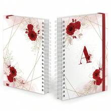 iscool Daily Planner Plus 2025 Floral Monogram Initial Letter A - 查看 2