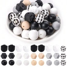 53 stuks levendige rozen siliconen kralencollectie is perfect voor het maken van sieraden, doe-het-zelf-knutselwerkjes, handgemaakte kralenaccessoires, sleutelhangers voor mobiele telefoons en tasbedels - kleurrijke, flexibele en duurzame knutselbenodigdheden voor creatieve projecten