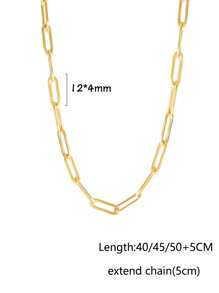 TEAMER Minimalist Link Bracelet - Yellow Gold - View 8