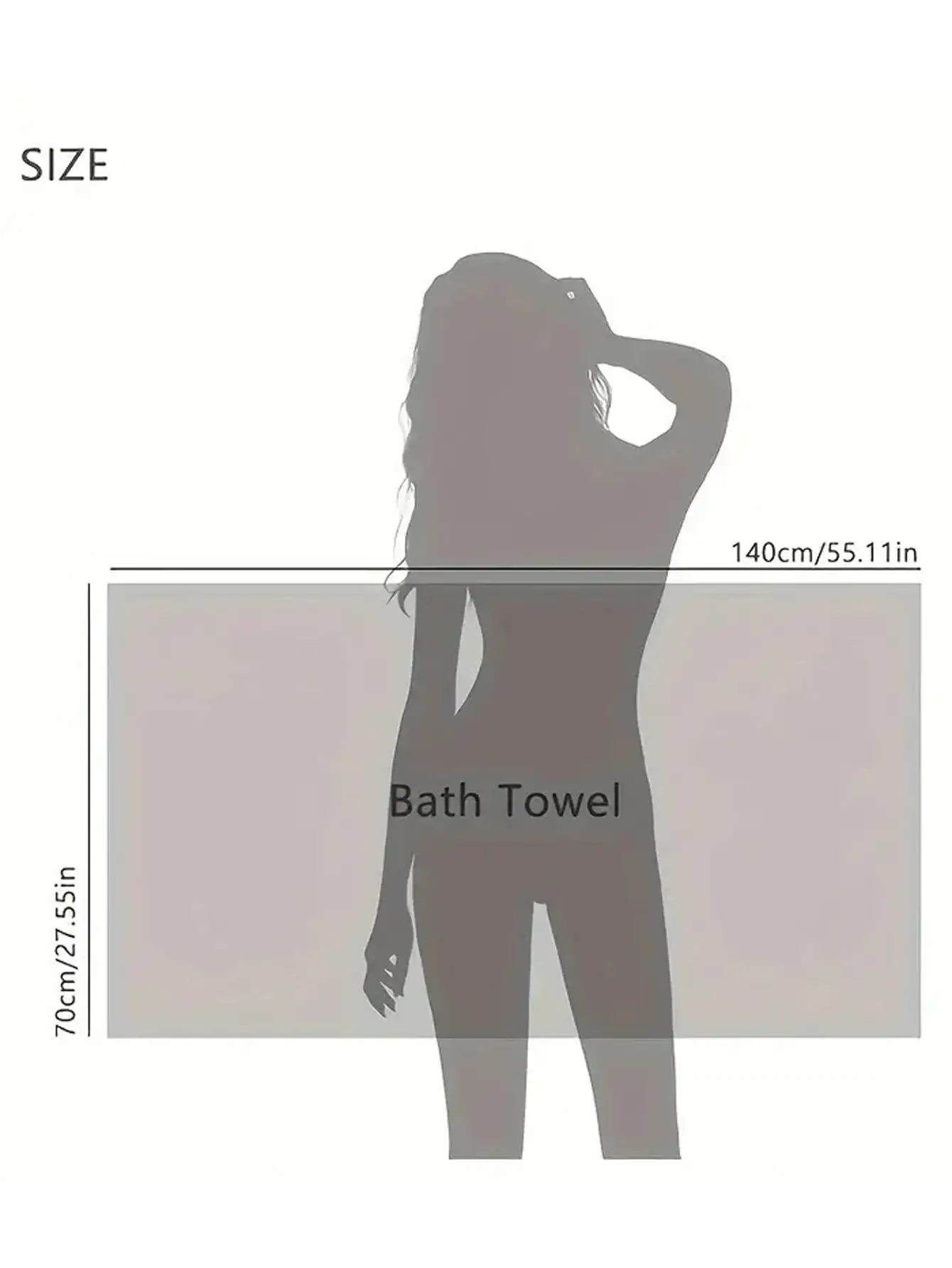 1 件装条纹大浴巾干发帽吸水速干沐浴毛巾超柔软亲肤沐浴巾适用于家庭浴室理想浴室用品 - 彩色 - 查看 4