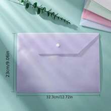 8/4/1pc A4 Size DIY-Compliant Plastic Clasp File Bag Thickened To Accommodate Large Amounts Of Documents, Paper, Exams, Etc