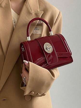 Elegante modische Krokodilleder-Muster lässige Schulter Crossbody Handtasche Ankara Rot, modische burgunderrote Tasche