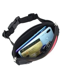Pochete Corrida Esportiva Impermeável Porta Celular Fitness Masculina Feminina Doleira - Rosa chiclete - Visão 7