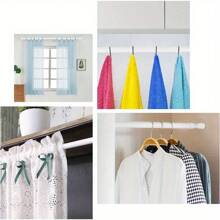 Curtain Poles, Extendable Curtain Poles, 103-190cm Net Curtain Rod, Shower Curtain Pole, Extendable No Drill Adjustable Tension Rod Telescopic Voile Tension Pole Shower Rail Curtain Pole - 103-190cm - View 3