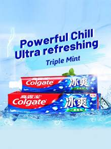 colgate 4 Pcs, Ice Blast Toothpaste, Triple Mint Flavor, Breath-Freshening, Intense Coolness, Anti-Cavity, Strengthening Teeth,  (480g/16.93 Oz )