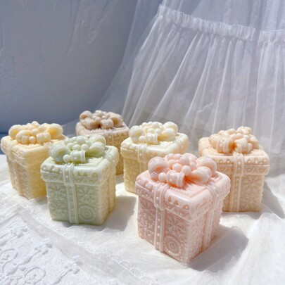 قالب شمع سيليكون بشكل صندوق زنجبيل عيد الميلاد، قالب سيليكون بشكل صندوق عيد الميلاد، قالب شمع سيليكون للشمع الصويا للعشاء، ديكور عيد الميلاد