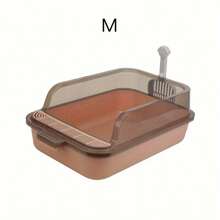 New Removable Semi-Enclosed Cat Litter Box, Multiple Colors And Sizes Available, Litter Scoop Included - Multicolor - View 15