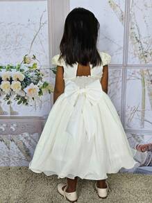 Luxury Children's Dress For Girls Birthday Party 1 To 4 - 米色 - 查看 2