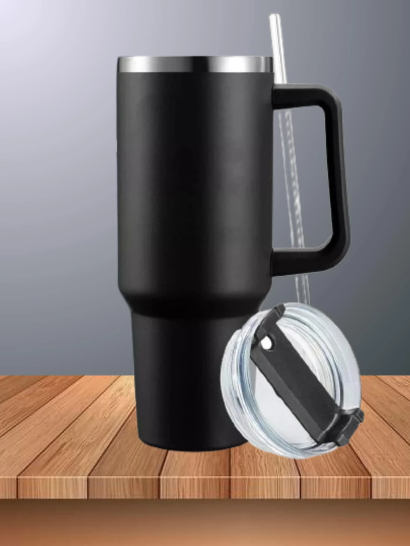 Vaso De 40oz Acero para café, taza grande, taza de viaje con tapa, aislamiento al aspiradora, bebidas calientes y frías