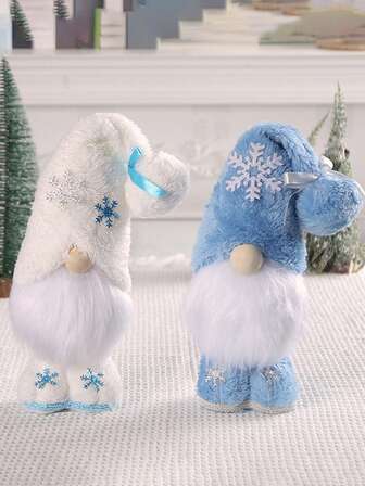 1pc/2pcs, Standing Snow Ornament, Suitable For All Seasonal Scene Layout And Window Tabletop Display Of Home Decorations Best Gifts Birthday Christmas Decorations Room Decor Christmas Winter Christmas Decorations Home Christmas Gifts Christmas Decor