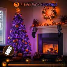 KBO JMEXSUSS 168ft 600 LED Halloween Decor Lights Outdoor Clear Wire, Orange Purple String Lights Indoor Plug In,Halloween Lights For Tree Porch Yard Decorations - 橙色到紫色 - 查看 4