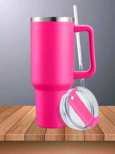 Vaso De 40oz Acero para café, taza grande, taza de viaje con tapa, aislamiento al aspiradora, bebidas calientes y frías