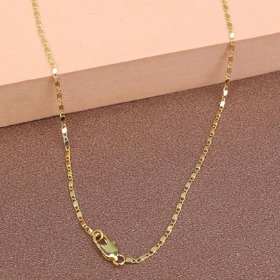 1 件优质欧式 18K 镀金扁平星形吊坠项链，2 毫米防过敏链，16-30 英寸，适合吊坠 DIY 珠宝制作或日常佩戴、派对和节日礼物