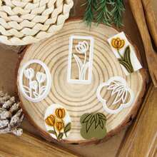 3 件装花朵粘土切割器、郁金香聚合物粘土切割器、粘土耳环切割器、粘土切割器套装、用于制作耳环的聚合物粘土耳环 - 彩色 - 查看 7