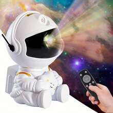 Astronaut Galaxy Projector Stars Lamp Light - White - View 4