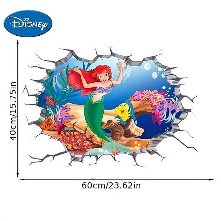 1PC Disneyed Sheriff Woody Stitch Mermaid Frozen Queen And Olaf Removable Wall Decals, PVC Self