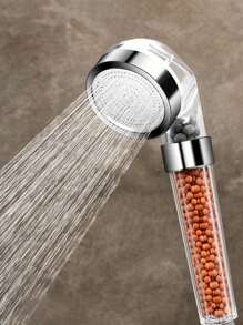 Głowica prysznicowa, filtr, filtracja, wysokociśnieniowy, oszczędzający wodę natrysk, ręczna głowica prysznicowa do suchej skóry i włosów, wystrój łazienki, wystrój jesienny, akcesoria łazienkowe