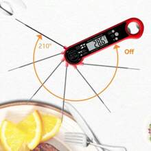 Nhiệt kế đo nhiệt độ thực phẩm có thể gập lại, dùng cho nấu ăn trong bếp, nướng, BBQ, thịt - Nhiều màu - Xem 6