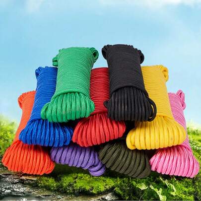 10/100m/Pc Fluorescent Color Camouflage 7-Strand Paracord, Suitable For Outdoor Multipurpose Emergency Survival Rope, Parachute Cord, Bracelet Woven, Camping, Laundry Line, Pet Leash, Durable DIY Rope